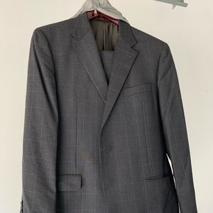 VTG HICKEY FREEMAN 44L men’s suit blue pin stripe